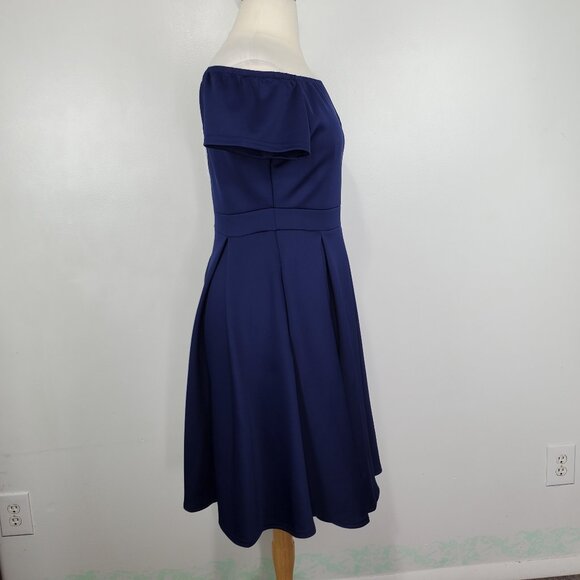 Lalagen Special Occasion Off-Shoulder 1950's Style Pleated Dress NEW NWT Size XL - Picture 6 of 13